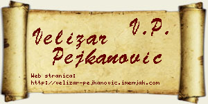Velizar Pejkanović vizit kartica